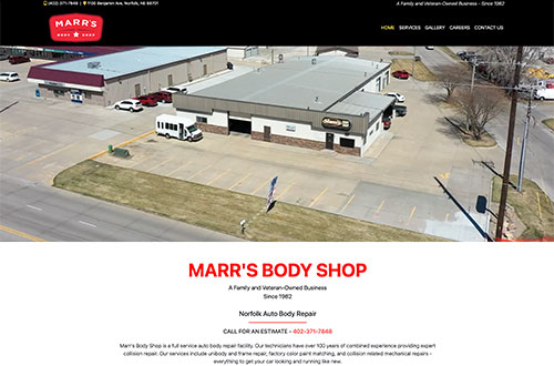 Marr's Body Shop Website